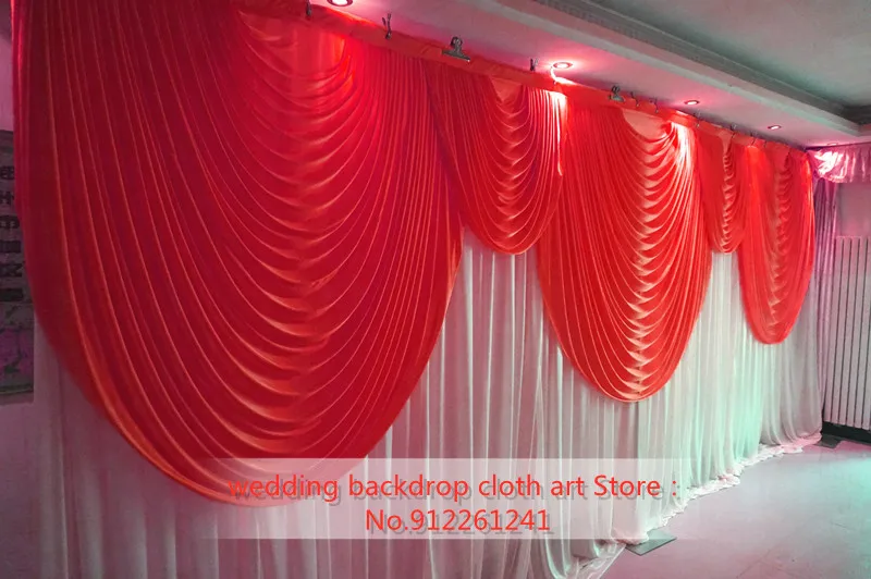 

3M*6M wedding backdrop with swags Party Curtain stylist Celebration backcloth Stage curtain design stylist Background