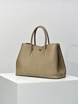 

Customized High Quality Genuine Leather Women Bag\Handbag Cowhide Commuter Mommy Handbag Large Capacity Shoulder bag Simple Tote