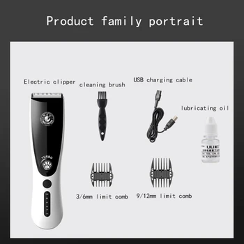 

USB Rechargeable Electrical Pet Pet Dog Cat Low-noise Hair Clipper Grooming Tool Haircut Machine For Pet Supplies