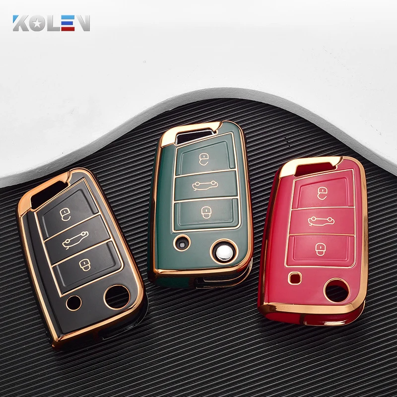 Fashion TPU Car Flip Key Case Cover Shell