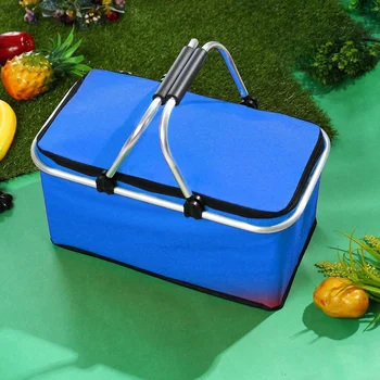 

Double Handle Folding Shopping Basket Portable Insulated Shopping Basket Folding Shopping Basket Picnic Basket