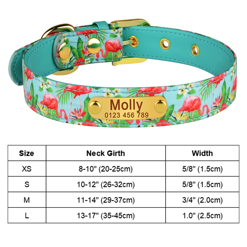 Adjustable Personalized Leather Dog Collar Dog Supplies Engraved Cat Collar Pet Product Unisex Medium Large Custom Dog Collar 