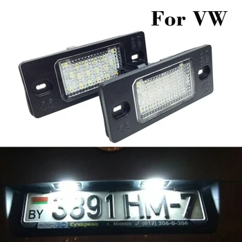 

2 Pcs No Error SMD LED Number License Plate Light Lamp White for VW GOLF 4 5 Variant Passat B5.5 Touareg Tiguan Auto Tail Luces