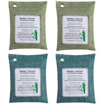 

Bamboo Charcoal Air Purifying Bag, 200G 4Pack Natural Air Freshener Bags, Activated Charcoal Odor Eliminators, Car Air Purifier,