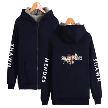 

Hot Print Casual Hoodeis Shawn Mendes Zipper Hoodie Sweatshirts Men Warm hoodies for women Winter jacket Harajuku Coat