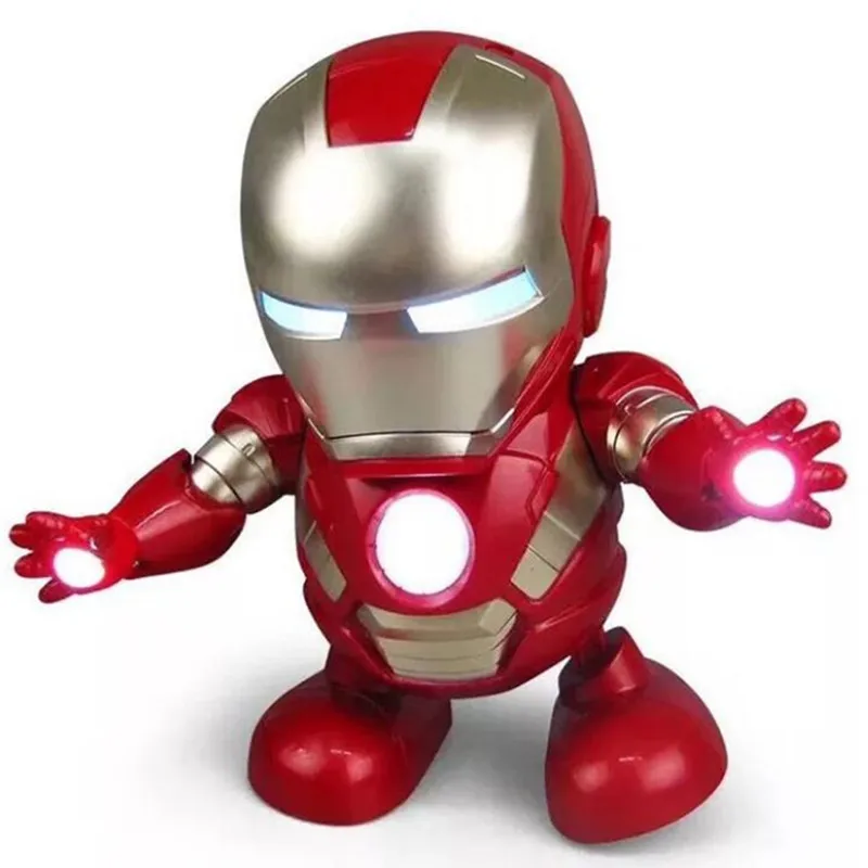 

Avengers Dance Iron Man Action Figure LED Flashlight with Sound Avengers Iron Man Hero Electronic Toy Children Birthday Gift