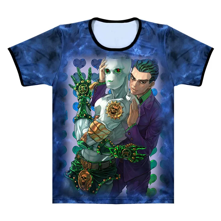

Anime Peripheral JOJO Incredible Adventures of ML4 Animated 3D Short Sleeved T-shirt Summer