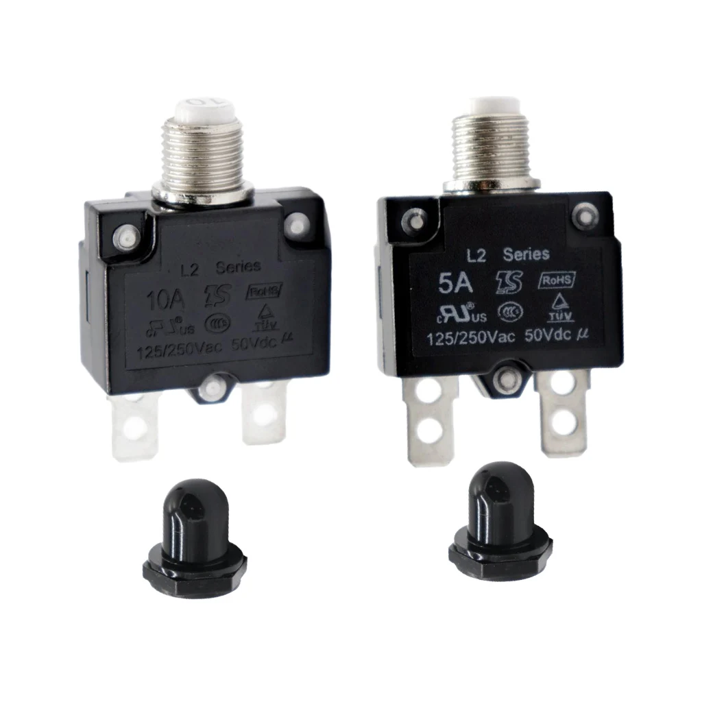 5A/10A Circuit Breaker Overload Protector Switch Fuse Resettable AC 125/250V