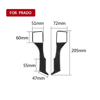 

2pcs/Set Carbon Fiber Steering Wheel Stickers Trim For Prado Toyota Land Cruiser 150 LC150 FJ15 Interior Accessory