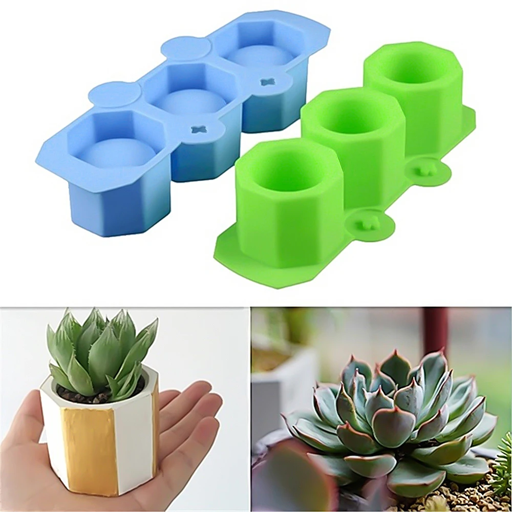 

New DIY Cement Pot Making Silicone Molds Hand Made Clay Crafts Making Cement Mold Succulent Plants Concrete Planter Molding Tool