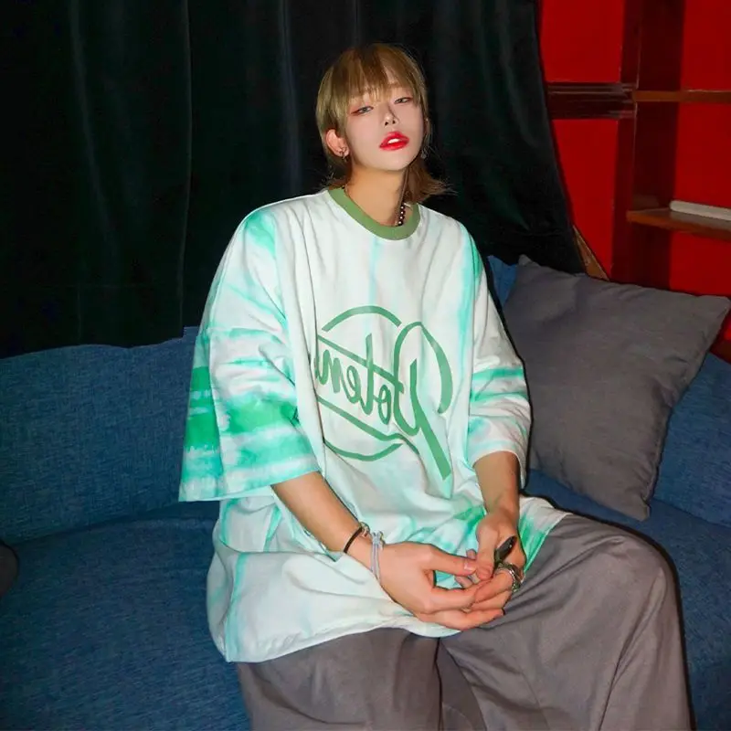 

Футболка мужская с коротким рукавом, стильная тенниска в гонконгском стиле, свободная повседневная универсальная майка для любителей Кореи