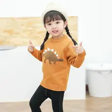 Осенний стильный свитер с длинными рукавами в Корейском стиле пуловер с круглым вырезом удобный свитер с рисунком для девочек