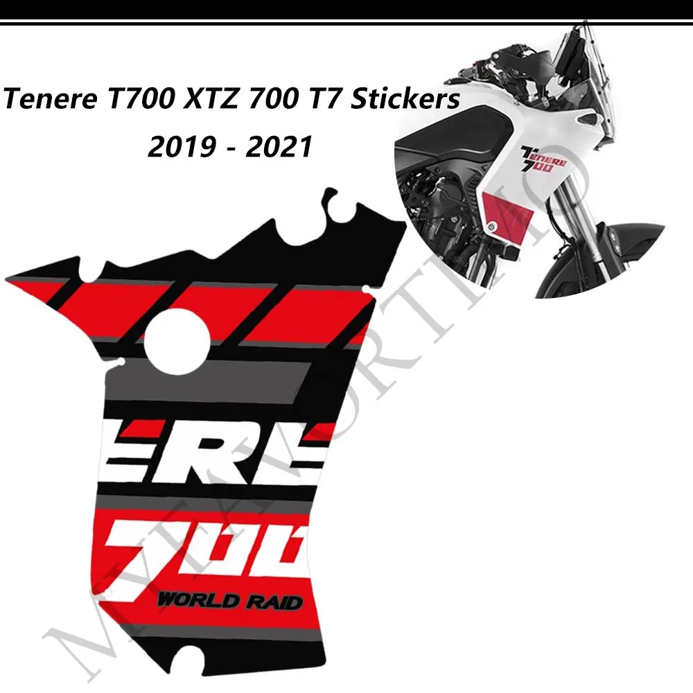 

FOR YAMAHA Tenere T700 XTZ 700 T7 Motorcycle Fuel Tank Stickers Pad Decal Set Kit Protector Trunk Luggage 2019 2020 2021