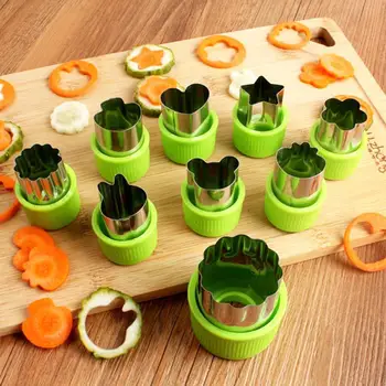 

9Pcs/set Food Decor Cute Shaper Durable Kitchen Tool Cutter Set Fruit Cutting Cutting Mold biscuits Cutter DIY Vegetable Ca V1B2