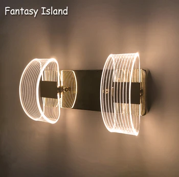 

2020 Modern Wall Light LED Indoor Wall Lamps AC90-265V 8W Warm Night Lighting For Bedroom Hallway Aisle Bathroom Sconces Light