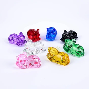

High - grade Lucky Rat Mouse Statue Figurine Mouse Tiny Crystal Figurines Clear Mini Glass Art Pet Animals Gift Home decorate
