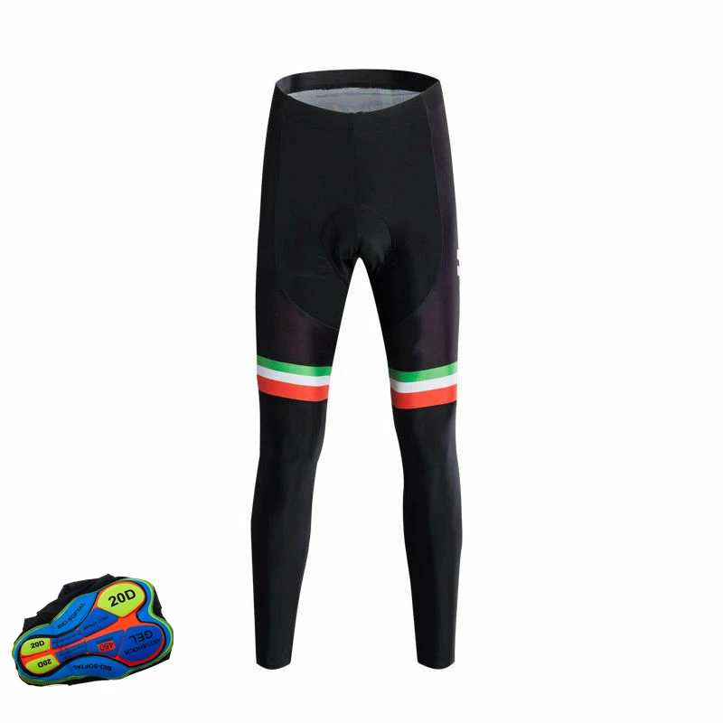 Collant Bavaglino Da Ciclismo Imbottiti In Gel Coolmax Da Uomo Lycra - Foto 12