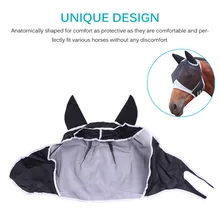 סוס מסכת רשת להסרה UV אנטי יתושים סוס לטוס מסכת סוס רכיבה ציוד להגן על סוס פנים כיסוי מסכות(China)