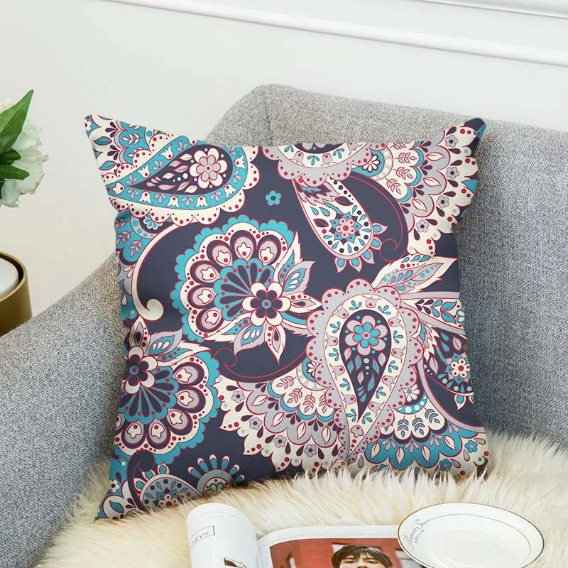 Geometric Style Throw Pillow Cover Outdoor Cushion Cover Pillow Cases Polyester Bohemian Throw Pillow Cover
