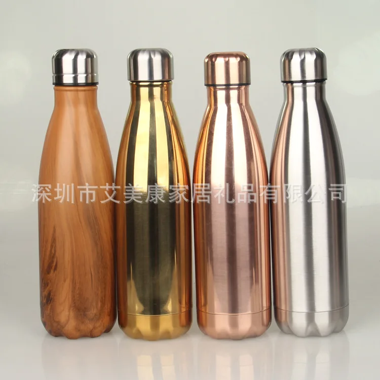 

500 Ml Insulated Coke Bottle Spacious Double Layer Stainless Steel Vacuum Flask Customizable Logo
