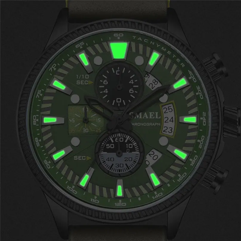 Fashion & Casual Men Watches Creative Geometric Round Leather Belt Waterproof Men's Quartz Watch Gift 3D09 (11)