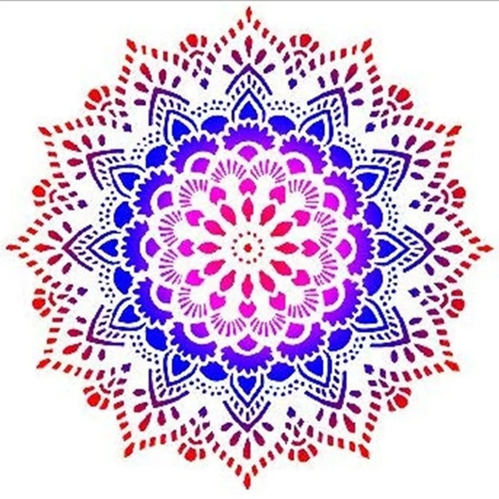 DIY Craft Layering Mandala трафареты для краски на деревянной стене искусство альбом