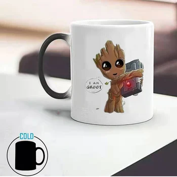 

Newest Style I Am Groot Ceramic Cups Changing Color Mug Milk Coffee Tea Mugs Student Breakfast Cup Gift For Friends