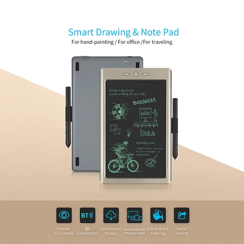 Buy 10’’ Smart Office Writing Pad Inspiration Sketchbook Drawing Note Pad with Stylus Pen for Hand-painting/Travelling Gold Bronze