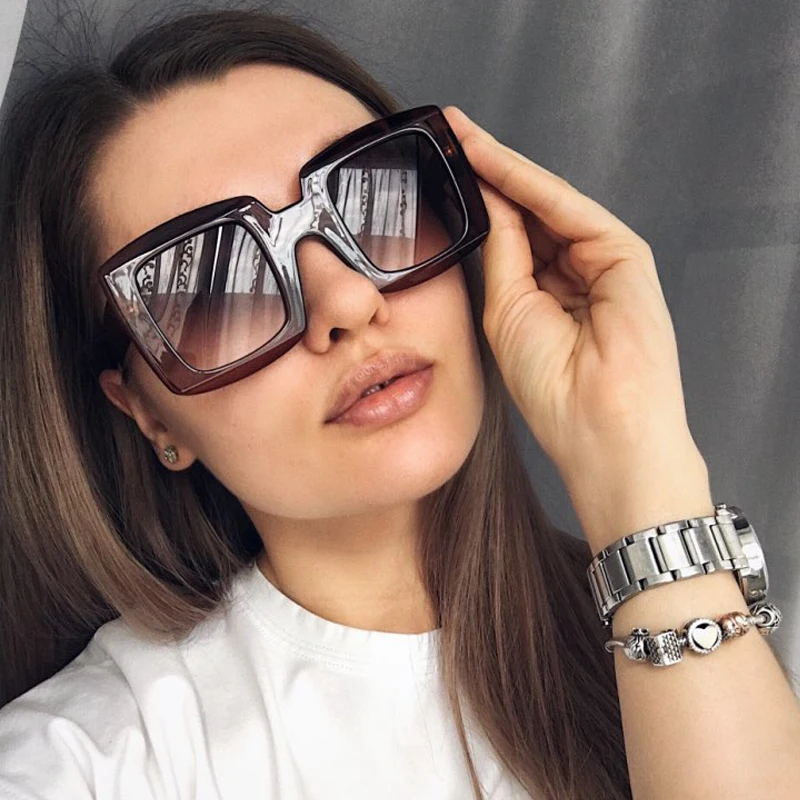 Очки солнцезащитные Emosnia UV400 Мужские квадратные винтажные с градиентными линзами