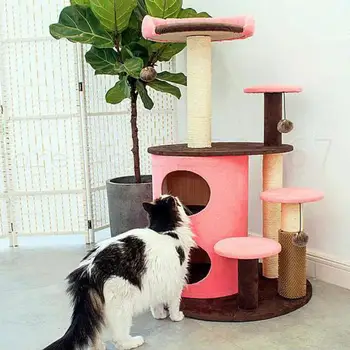 

Cat Climbing Frame Cat's Nest Integral Material Cat Tree Sisal Cat Grabbing Plate Cat Climbing
