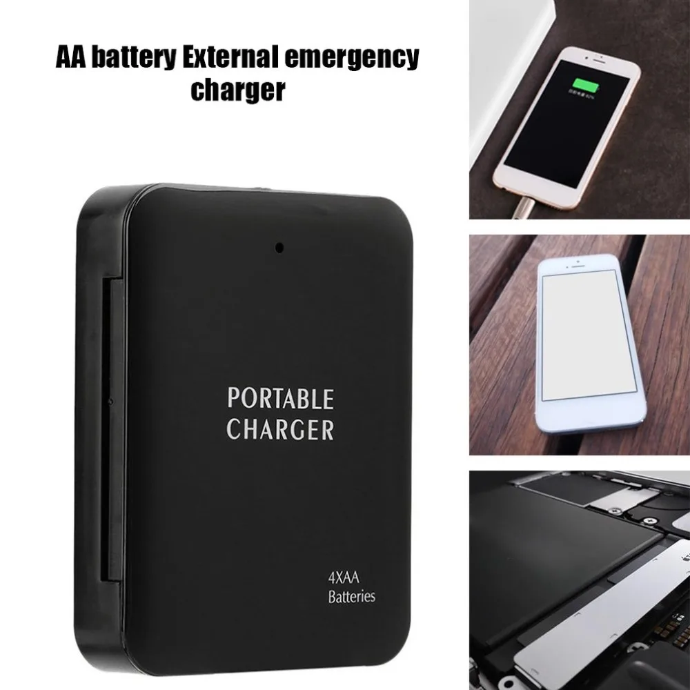 Портативный USB 4AA power Bank чехол DIY вспомогательное зарядное устройство power Bank чехол для сотового телефона