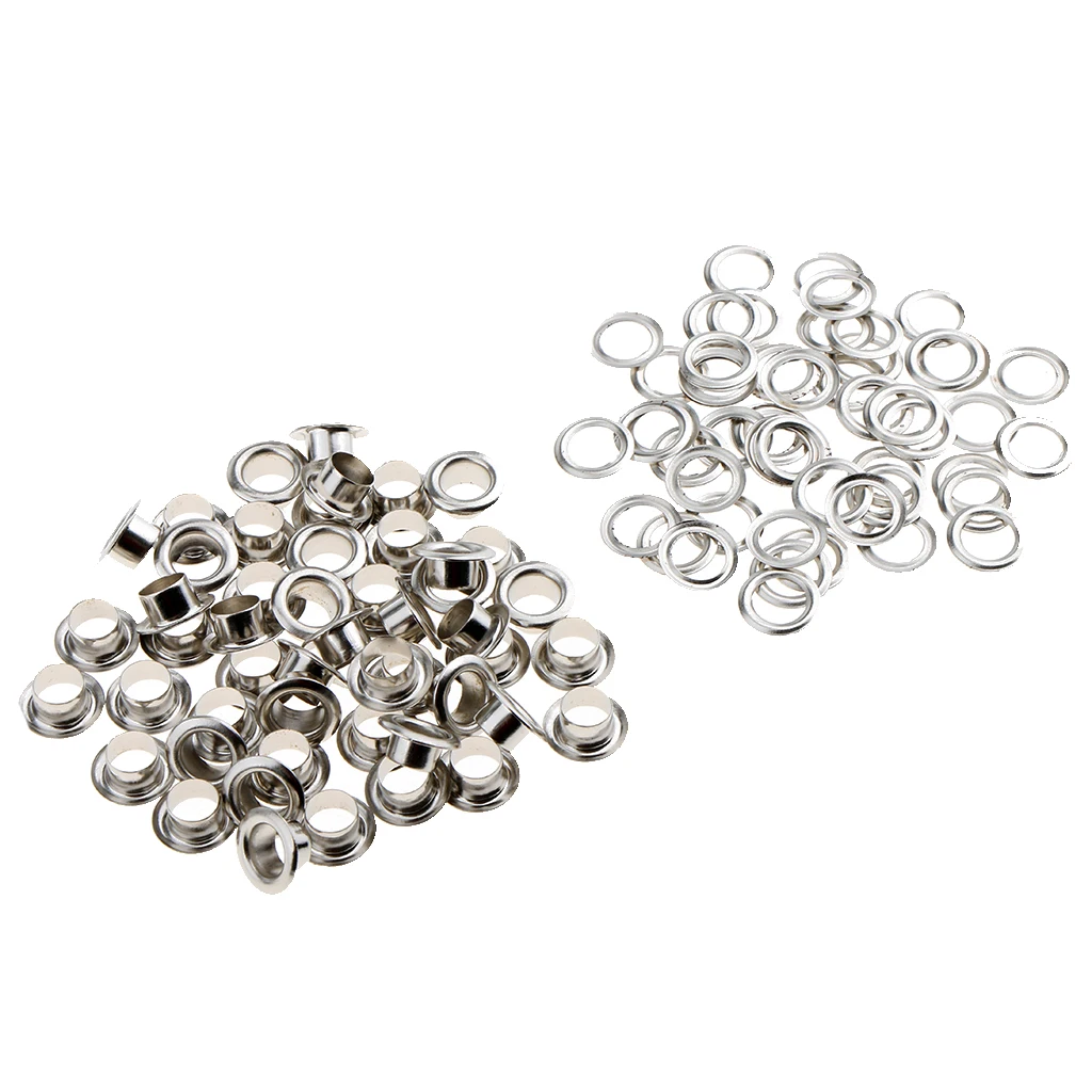 50Pcs Metal Eyelets with Washers Leathercraft Accessories for Clothing Decor Crafts