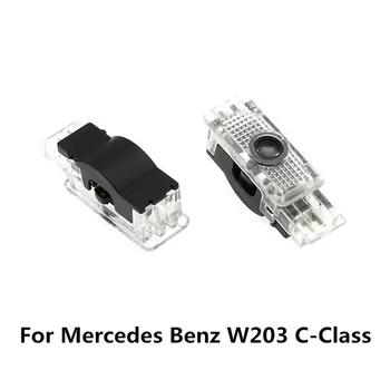 

2X Car Door Warning Light Logo Projector LED For Mercedes Benz W203 C-Class 2001-2007 C Class CLK SLK SLR R171 R199 W209 W240