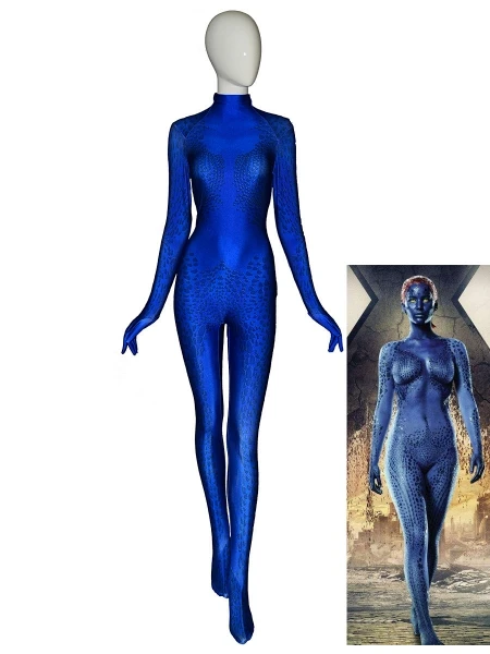 Маскарадный костюм Mystique спандекс Xmen 3D принт X-men Супергерой Хэллоуин зентай для