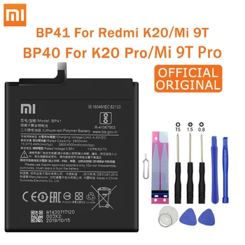 

Xiao Mi Original Phone Battery BP41 BP40 4000mAh for Xiaomi Redmi K20 / Mi 9T / K20 Pro / 9T Pro Replacement Battery Free Tools
