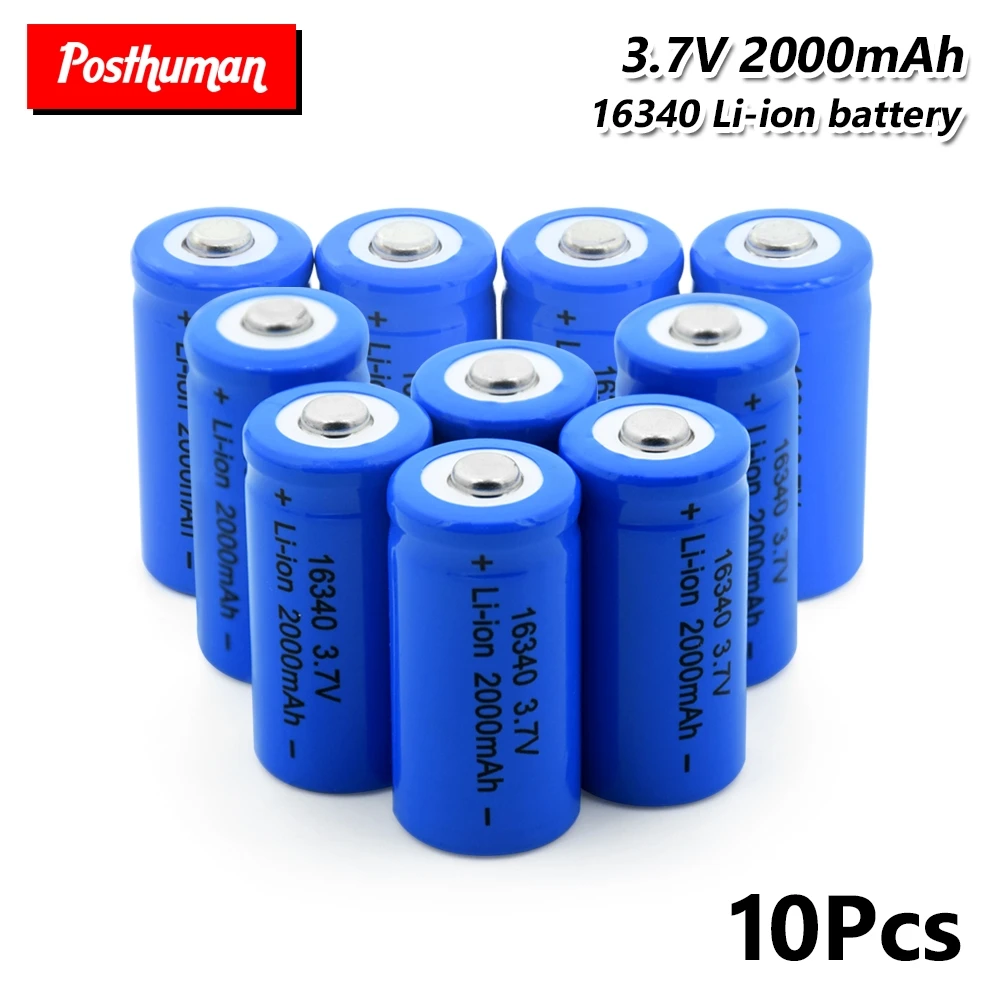 2000mAh 3 7 V 16340 аккумулятор литий-ионный Lipo Li-Po литиевый фонарь для электрического