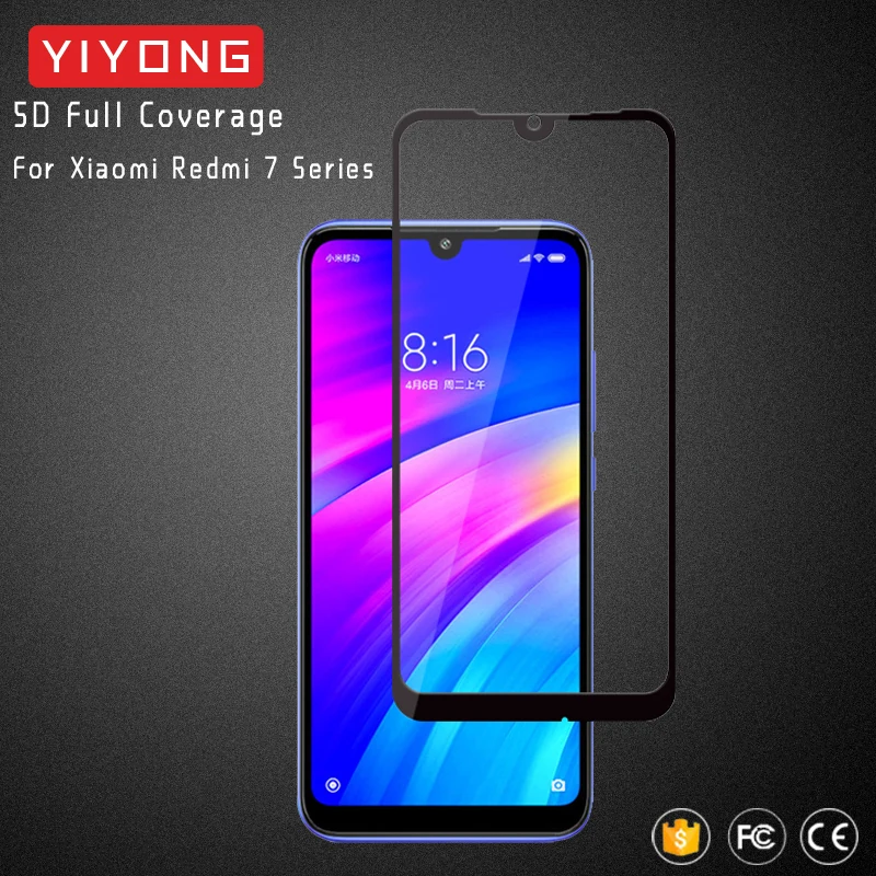 

YIYONG 5D Full Cover Glass For Xiaomi Redmi 7 6 Pro Tempered Glass Screen Protector For Xiaomi Redmi 5 Plus 7A 6A Redmi7 Glass