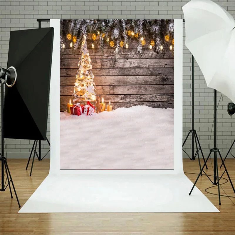 Newborn Photography Accessories 210x150cm Christmas Studio 3D Wooden Floor Photography Background Cloth Festival Venue Layout - Цвет: 2