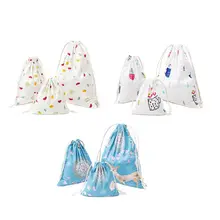 Хлопчатобумажная Льняная сумка для хранения на шнурке, игрушка, обувь, органайзер для белья, дорожная сумка