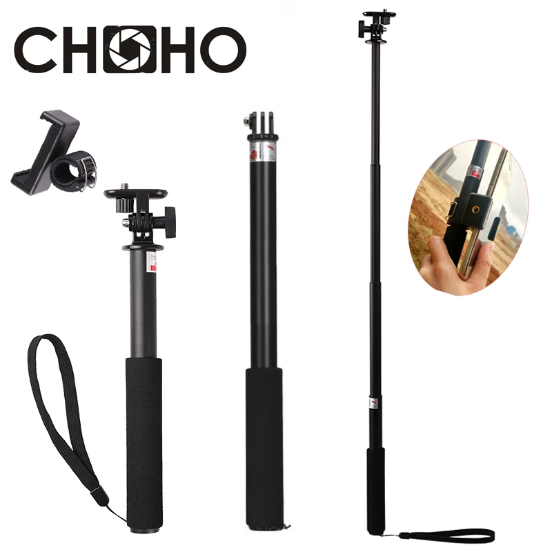 Self Selfie Stick Handheld Extendable Pole Monopod Phone Holder Adapter for GoPro HERO 9 8 10