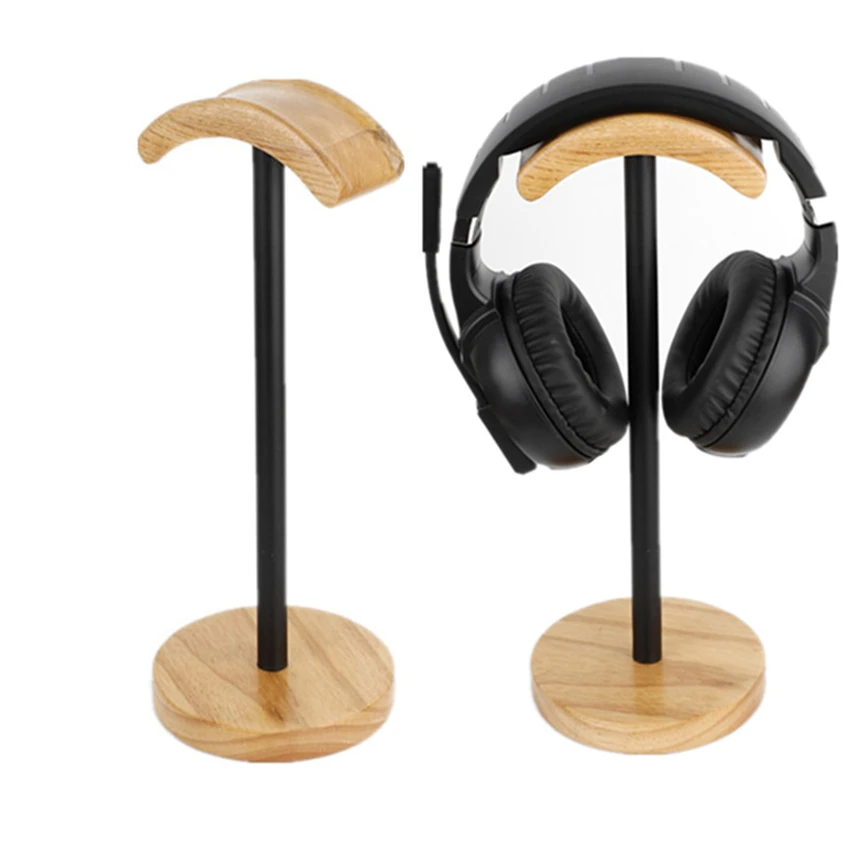 madera para auriculares, soporte para auriculares para juegos con Base de madera antideslizante, soporte para auriculares para todos los tamaños de auriculares|Accesorios de auriculares| - AliExpress
