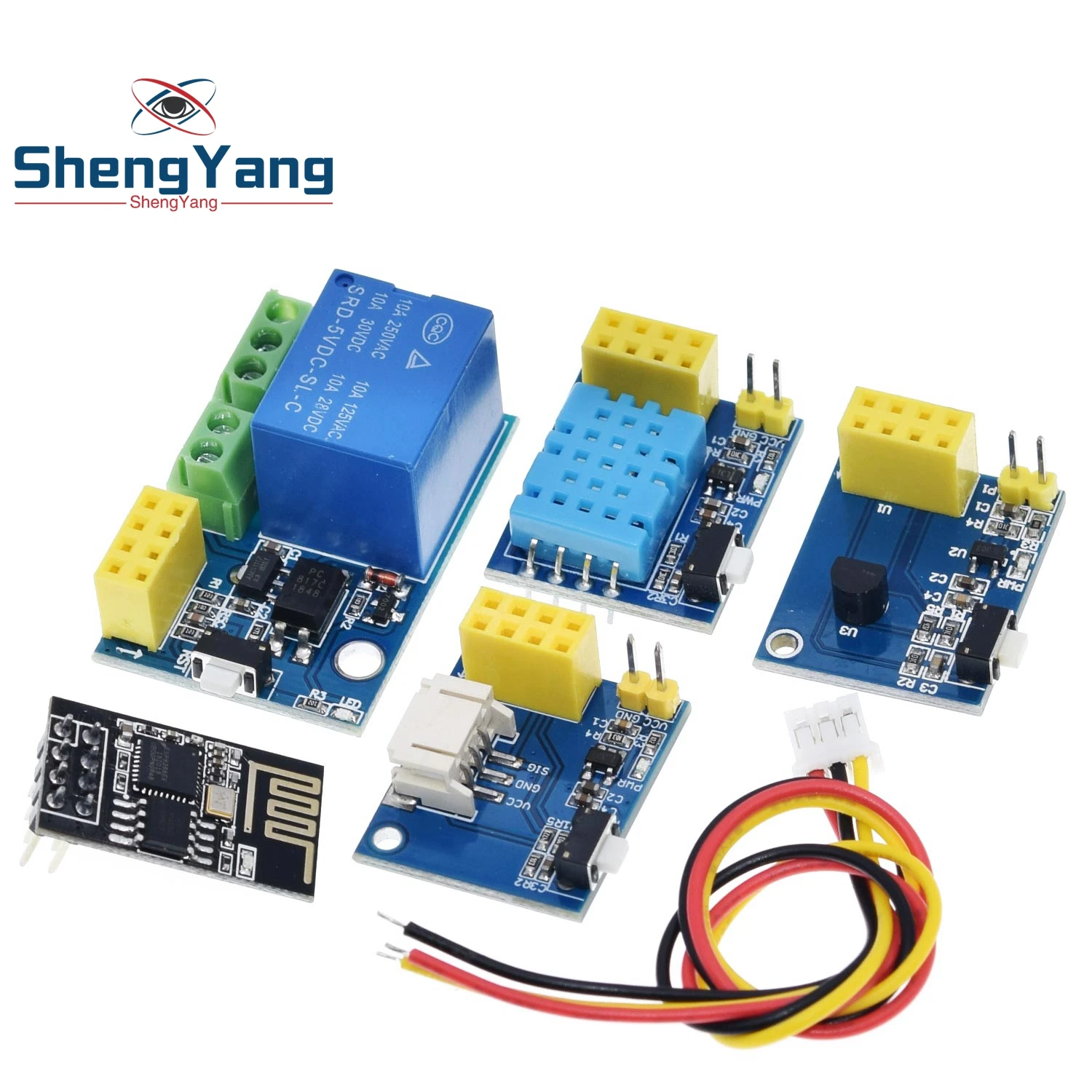 ESP8266 5 в Wi-Fi Релейный Модуль DS18B20 DHT11 RGB светодиодный пульт управления, умный дом, пульт дистанционного управления, телефонное приложение, ESP-01S