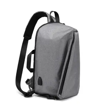 

Men Chest Pack Riding Rucksack Multi Pockets USB Charging Sports Shoulder Bag A69C