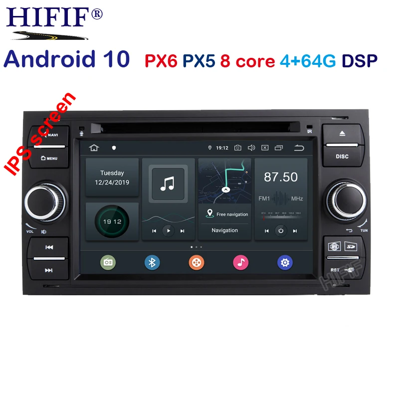 Автомобильный DVD-плеер PX6 DSP IPS Android 10 0 2 din для Ford Mondeo S-max Focus C-MAX Galaxy Fiesta transit Fusion Connect