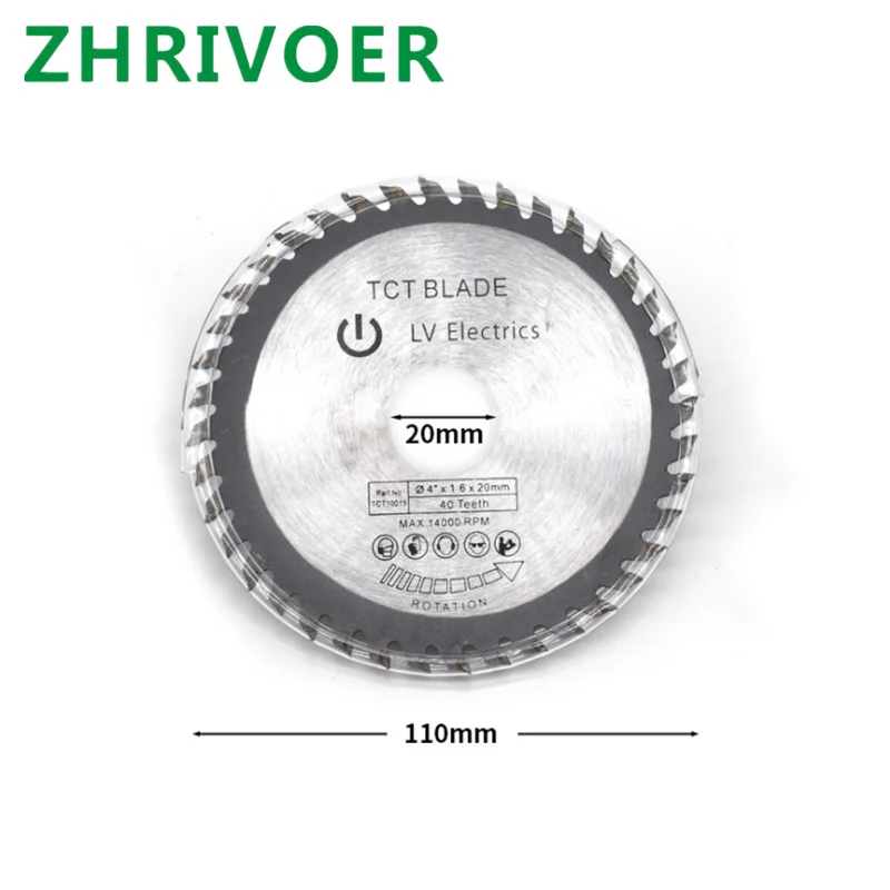 Cross border special supply of carbide saw blade TCT woodworking circular sawblade straight supply 4 "110 * 1.6 * 20 * 40t / 30T