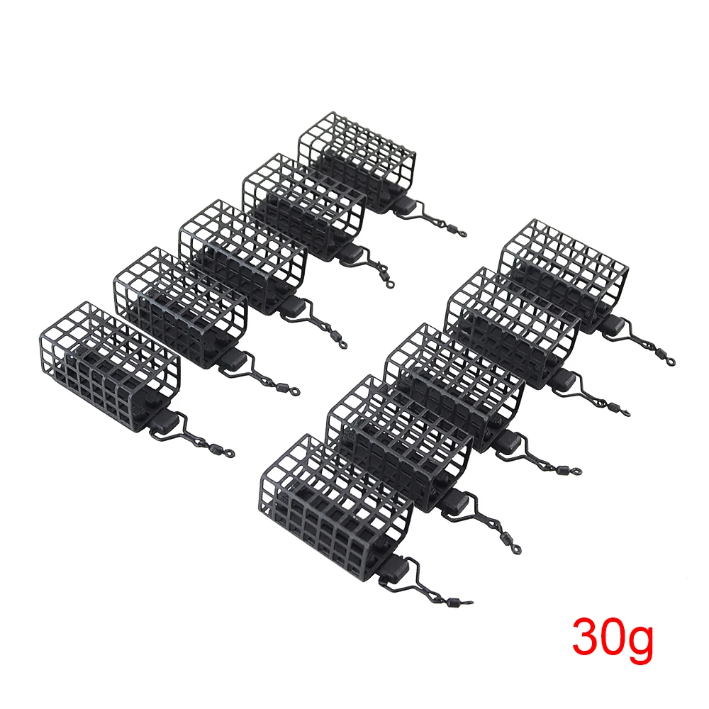 10 grams 20 x Round Metal Cage Feeders with swivels Carp Coarse fishing 