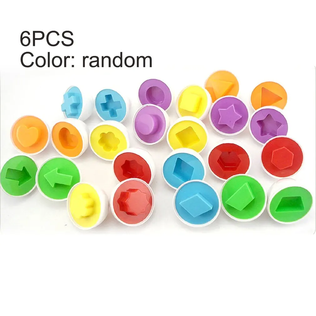 

6pcs/set Baby Intelligent Eggs Toys Pretend Puzzle Smart Eggs Match Puzzles for Learning Color Shape Education Toys 0-24 months