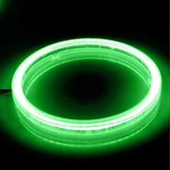 Светодиодный COB Halo Кольца 60 мм 70 мм 80 мм 90 мм 100 мм 110 мм 120 мм Ангельские глазки светодиодный головной светильник с крышкой для шарика противотуманного светильник лампы для автомобиля - Цвет: COB green 2pcs
