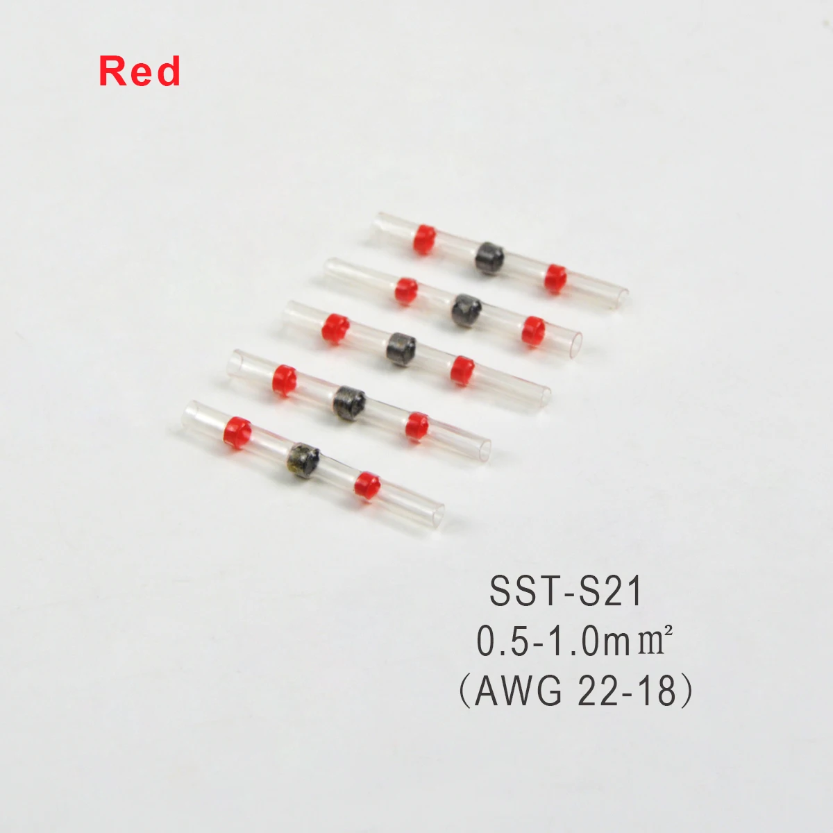 Red AWG 26-24 22-18 термоусадочная припоя рукав провода разъем Электрический быстрый проводки подключение водонепроницаемый уплотнение стыковой клеммной колодки - Цвет: Red