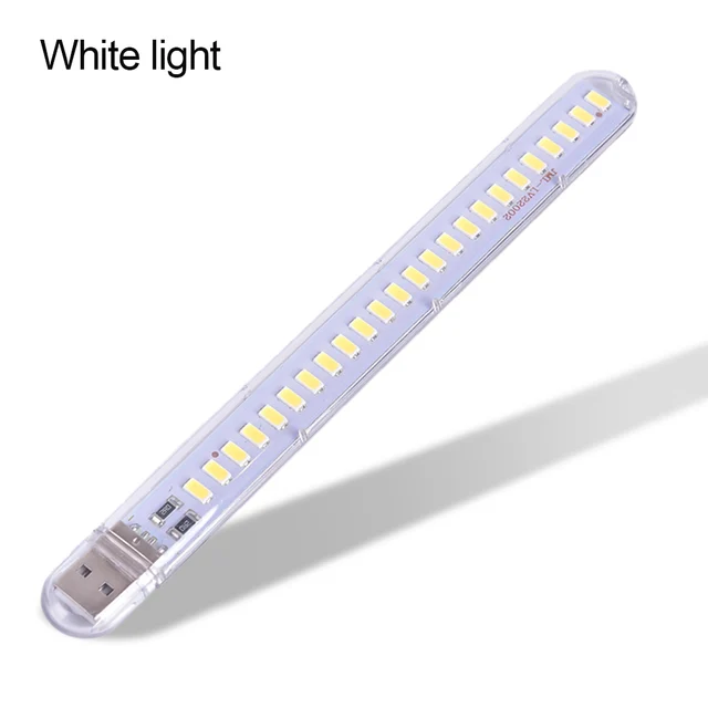 Bright Reading Book Lamp USB LED Light Portable Mini Book Light DC5V Ultra Lights For Power Bank PC Laptop Notebook 24LEDs White Light